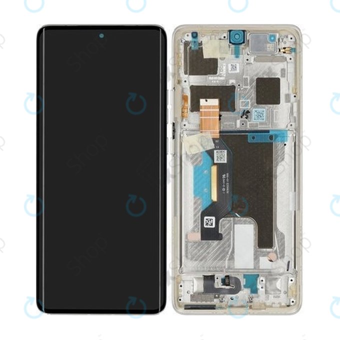 Motorola Edge 50 Ultra - LCD Kijelző + Érintőüveg + Keret (Nordic Wood) - 5D68C24484 Genuine Service Pack