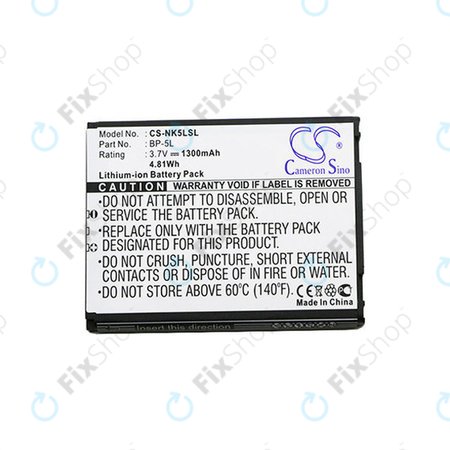 Akkumulátor Nokia 7710, 9500, E61, E62, N92, N800, 1300mAh, Li-Ion, 3.7V, BP-5L, HQ