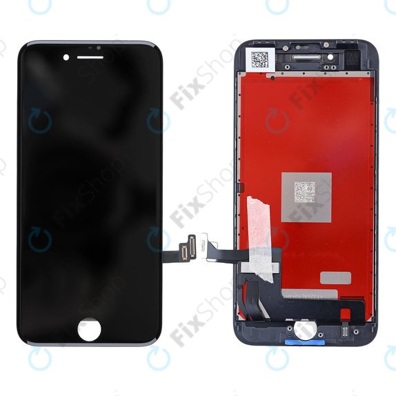 Kijelző iPhone 8, SE (2020), SE (2022), Black, Érintőüveg kerettel