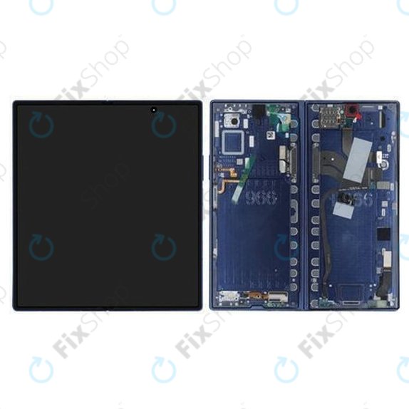 Samsung Galaxy Z Fold 7 F966B - LCD Kijelző + Érintőüveg + Keret (Blue Shadow) OLED