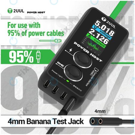 Digitális USB-C feszültség- és árammérő (Power Host), 2UUL PW15