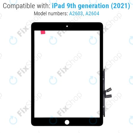 Apple iPad (9th Gen 2021) - Érintőüveg (Black)