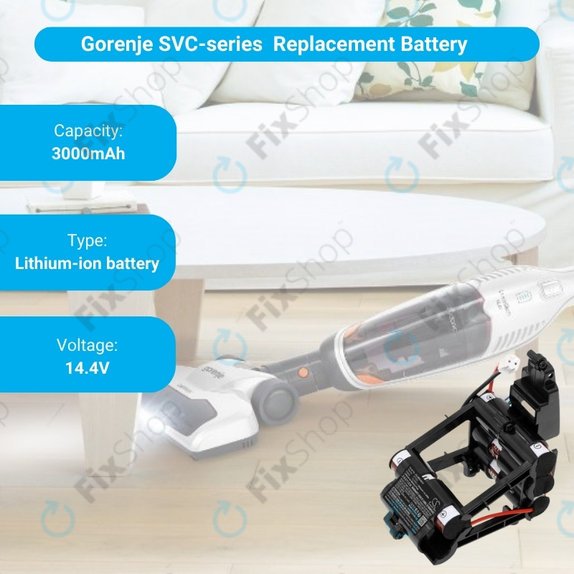 Gorenje SVC-series - Akkumulátor 577276 Li-Ion 14.4V 3000mAh HQ