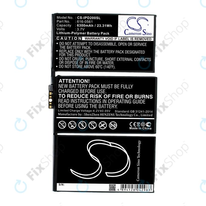 Apple iPad 2 - Akkumulátor 616-0561, 616-0559 6300mAh HQ
