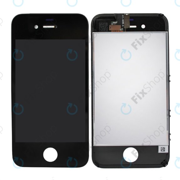 Kijelző iPhone 4, Black, Érintőüveg kerettel