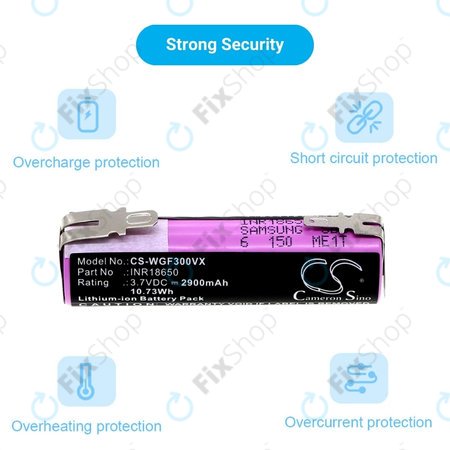 Karcher WV1, WV2, WV2 Plus, WV2 Premium, WV50 Plus, WV70 Plus - Akkumulátor INR18650 Li-Lon 3.7V 2900mAh HQ