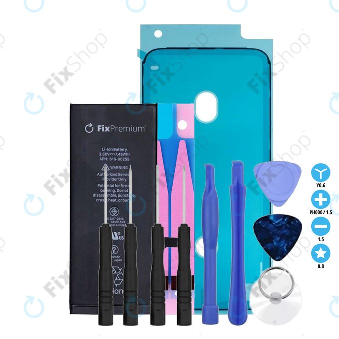 Apple iPhone 7 - Akkumulátor 1960mAh FixPremium + Ragasztó Akkumulátor Rögzítéshez + Ragasztó LCD Kijelzőhöz + Szerszámkészlet - Multipack