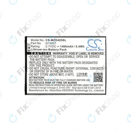 Akkumulátor Navon Mizu D455, 1460mAh, Li-Ion, 3.7V, G13001, HQ