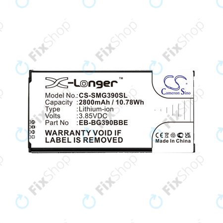 Akkumulátor Samsung Galaxy Xcover 4, 4S, 2800mAh, Li-Ion, 3.85V, EB-BG390BBE, HQ