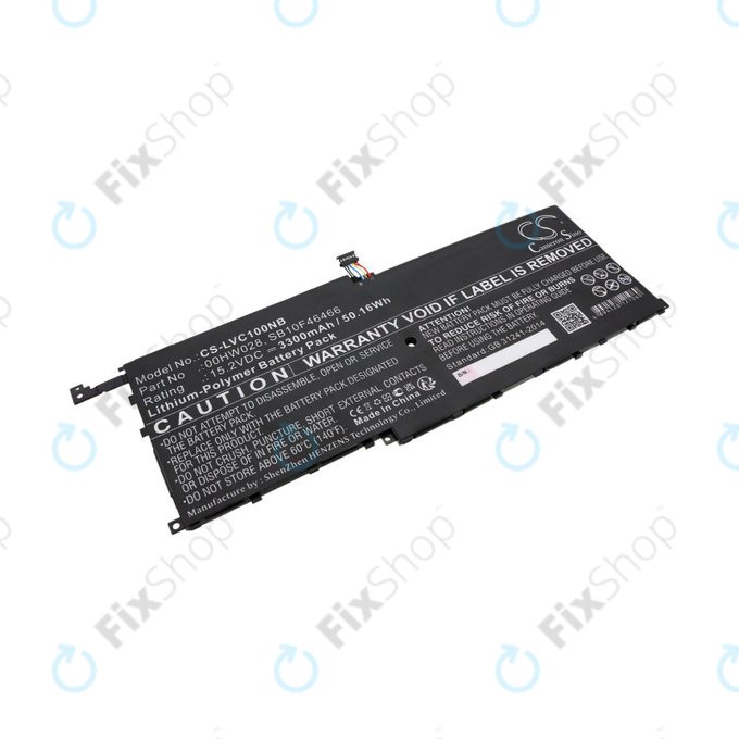Akkumulátor Lenovo X1, 3300mAh, Li-Pol, 15.2V, 00HW028, HQ