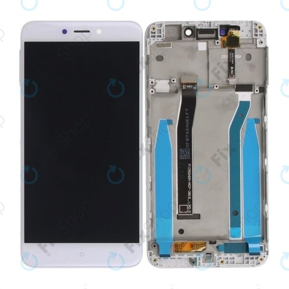 Xiaomi Redmi 4X - LCD Kijelző + Érintőüveg + Keret (White) TFT