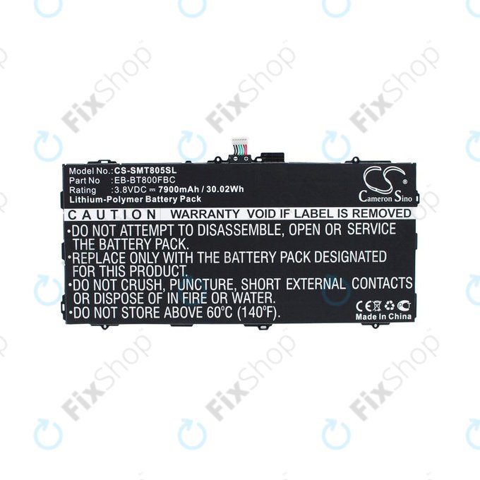 Akkumulátor Samsung Galaxy Tab S 10.5, 7900mAh, Li-Pol, 3.8V, EB-BT800FBC, HQ