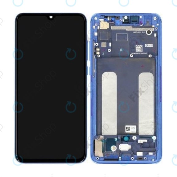Xiaomi Mi 9 Lite - LCD Kijelző + Érintőüveg + Keret (Aurora Blue) - 561010033033, 5600040F3B00 Genuine Service Pack