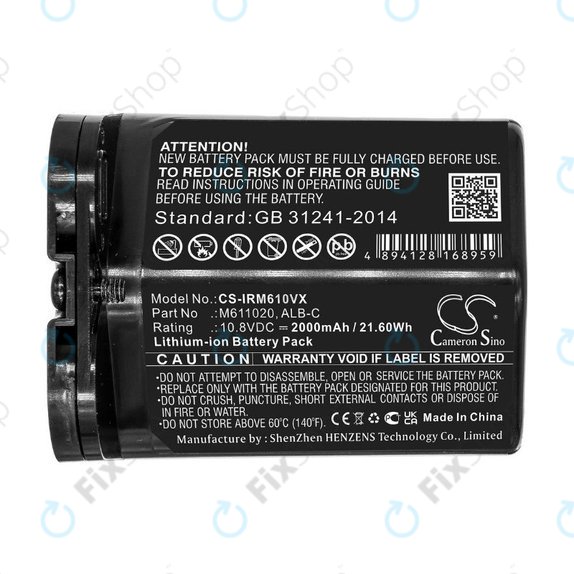iRobot Braava jet m6 - Akkumulátor ALB-C, M611020 Li-Ion 10.8V 2000mAh HQ