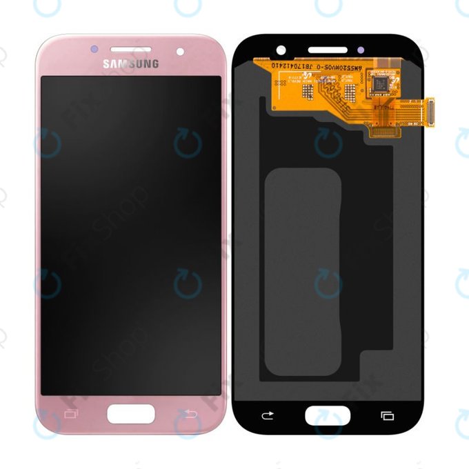 Samsung Galaxy A5 A520F (2017) - LCD Kijelző + Érintőüveg (Peach Cloud) - GH97-19733D, GH97-20135D Genuine Service Pack