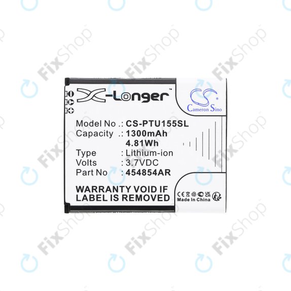 Akkumulátor Panasonic Kx-Tu150, Kx-Tu150exr, 1300mAh, Li-Ion, 3.7V, 454854AR, HQ