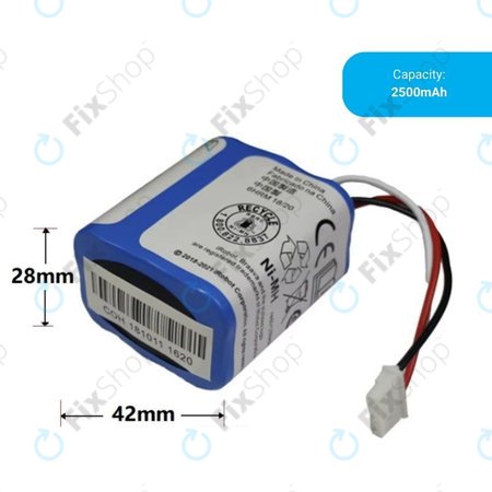 iRobot Braava 2000, 300, 380, 380T, 381, 390, Mint 5200, Mint Plus 5200, Proscenic JOJO Professional - Akkumulátor GPRHC202N026, 4409709, W206001001399 Ni-MH 7.2V 2500mAh