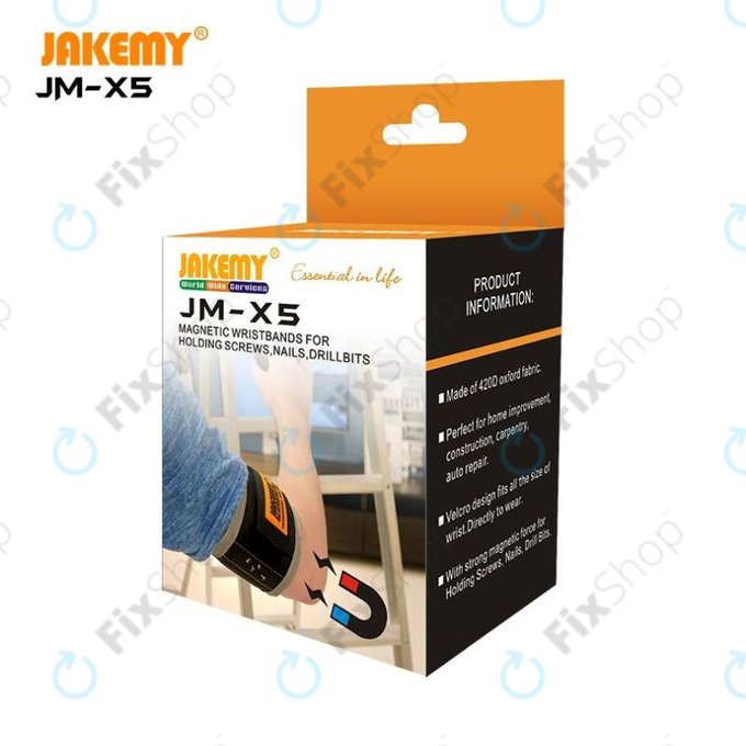 Jakemy JM-X5 - Mágneses Csuklópánt Csavarokhoz, Szögekhez és Bitekhez
