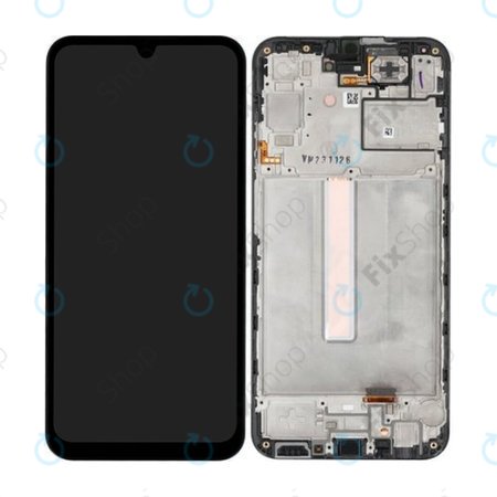 Samsung Galaxy A25 A256B - LCD Kijelző + Érintőüveg + Keret (Black) - GH82-33214A Genuine Service Pack