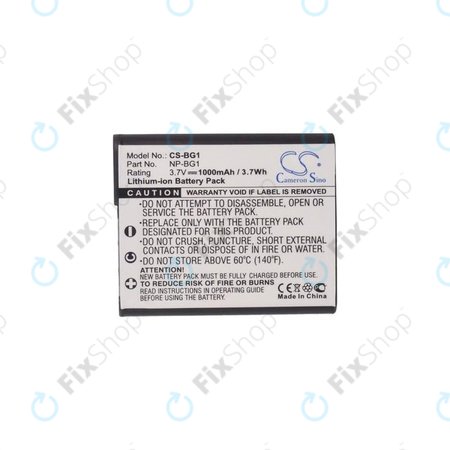 Sony Cyber-shot DSC-N1, N2, WT300, WX1, WX10, H-series, HX-series, T-series, W-series - Akkumulátor NP-BG1 / NP-FG1 Li-Ion 1000mAh HQ