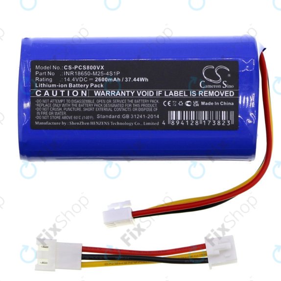Proscenic 800T, 820T, 830T - Akkumulátor INR18650-M25-4S1P Li-Ion 14.4V 2600mAh HQ