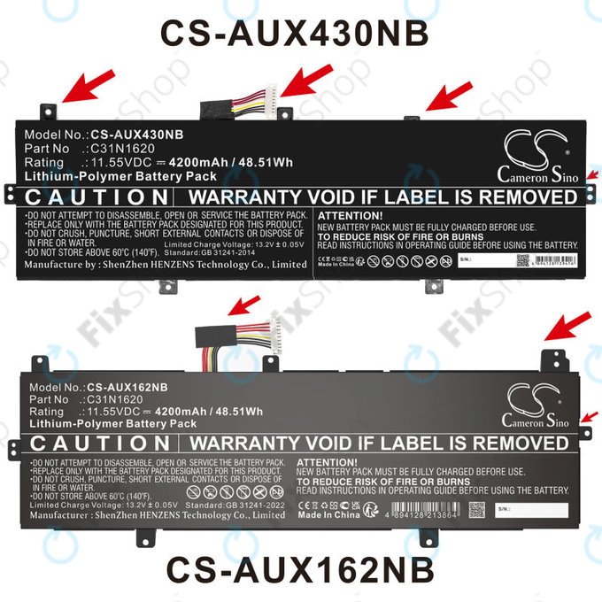 Akkumulátor Asus BX430, Expertbook B5440fa, P5240ua-1a, 4200mAh, Li-Pol, 11.55V, C31N1620, HQ