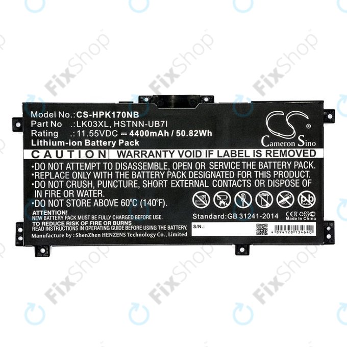 Akkumulátor HP Pavilion X360 15-CR0001NM, 4400mAh, Li-Ion, 11.55V, LK03XL, HQ