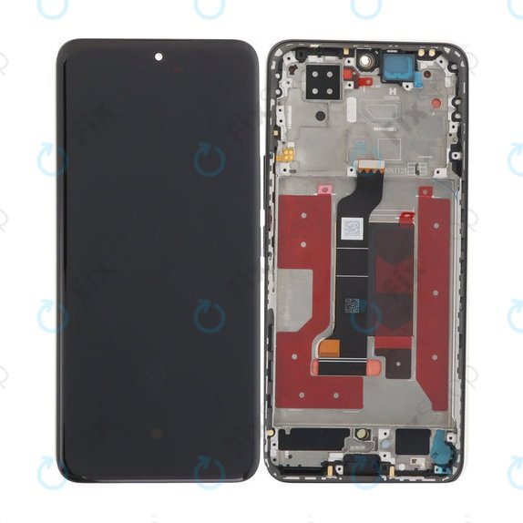 Honor 200 - LCD Kijelző + Érintőüveg + Keret (Black) OLED