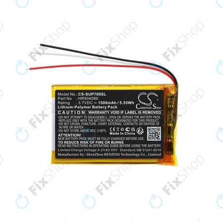 Akkumulátor Navitel Ms700, Serioux Upq700, 1500mAh, Li-Pol, 3.7V, HR504080, HQ