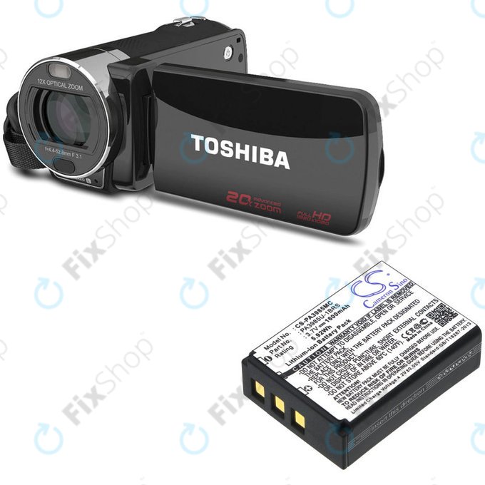 Akkumulátor Toshiba Camileo X200, X400, 1600mAh, Li-Ion, 3.7V, PA3985, HQ