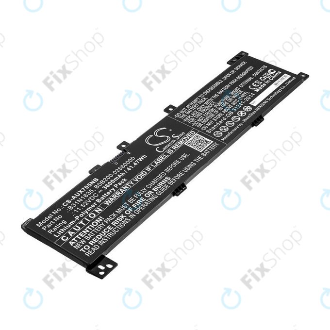 Akkumulátor Asus A705QA, Asus F705MA-Bx030t, 3600mAh, Li-Pol, 11.52V, B31N1635, HQ