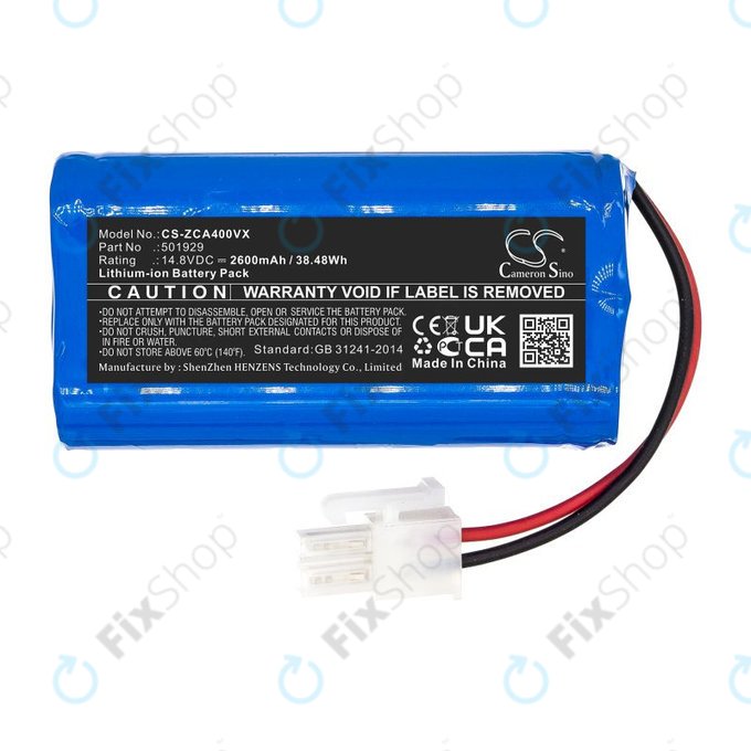 Akkumulátor Concept VR2000, Zaco A4s, A6, A8s, A9s, 2600mAh, Li-Ion, 14.8V, 501929, HQ