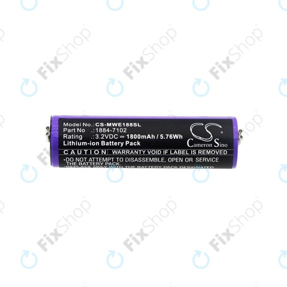 Akkumulátor Moser Ermila 1884, 1885, Wahl 1884 LI+PRO, Wahl Ermila 1884, 1885, 1800mAh, LiFePO4, 3.2V, -, HQ