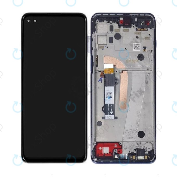 Motorola Moto G100 XT2125 - LCD Kijelző + Érintőüveg + Keret (Iridescent Ocean) TFT