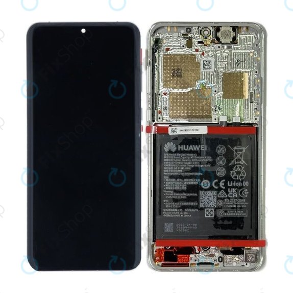 Huawei P60 Pro - LCD Kijelző + Érintőüveg + Keret + Akkumulátor - 02355MUT Genuine Service Pack