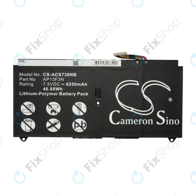 Akkumulátor Acer Aspire S7, 6250mAh, Li-Pol, 7.5V, AP13F3N, HQ