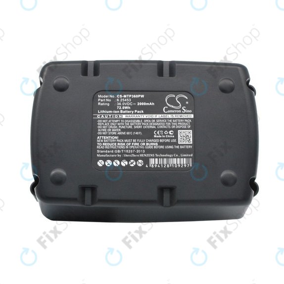 Akkumulátor Metabo Ahs36v, Bha 36 Ltx Compact, 2000mAh, Li-Ion, 36V, 6.25453, HQ