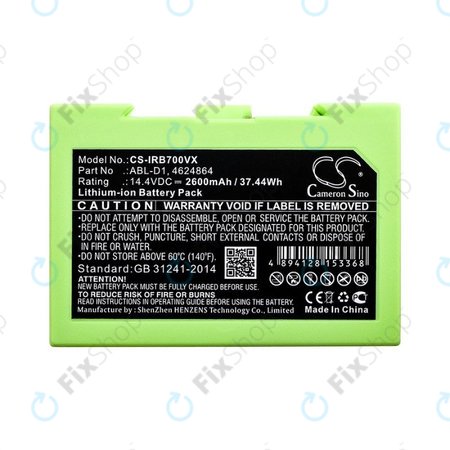 iRobot Roomba e-series, i-series - Akkumulátor ABL-D1, 4624864, ABL-D2 Li-Ion 14.4V 2600mAh HQ