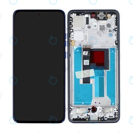Motorola Edge 50 Neo - LCD Kijelző + Érintőüveg + Keret (Nautical Blue) - 5D68C28686 Genuine Service Pack
