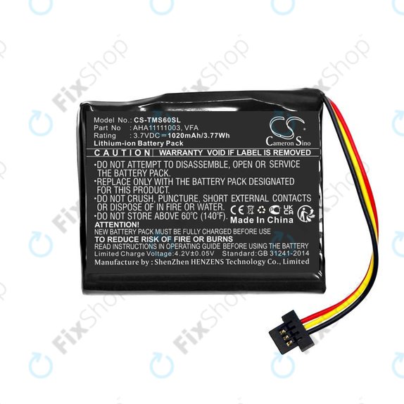 Akkumulátor TomTom Start 60, 1020mAh, Li-Ion, 3.7V, VFA, HQ