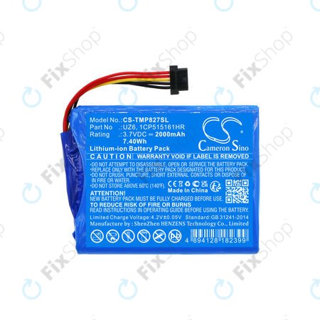 Akkumulátor TomTom Pro 8270, Pro 8275, 2000mAh, Li-Ion, 3.7V, UZ6, HQ