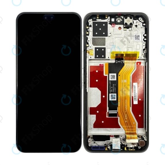 Honor 400 Pro - LCD Kijelző + Érintőüveg + Keret (Lunar Grey) - 0235APLD Genuine Service Pack