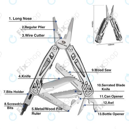 Mossy Oak - Stainless Steel Plier Tool 21in1