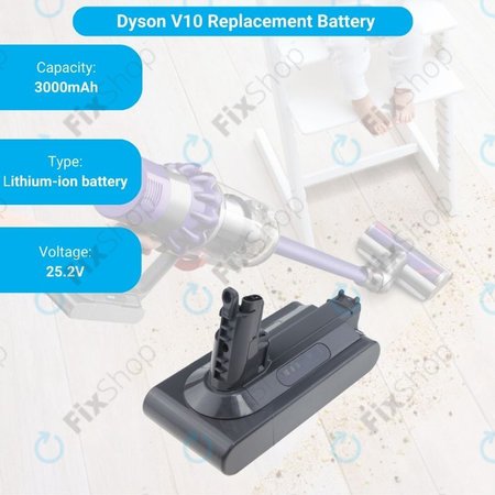 Dyson V10 - Akkumulátor 969352-02, SV12, 206340 Li-Ion 25.2V 3000mAh HQ