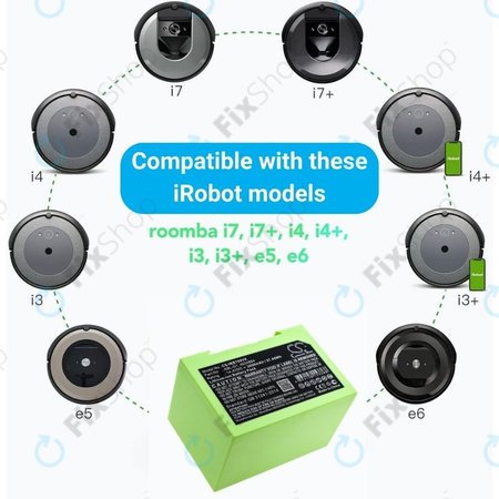 iRobot Roomba e-series, i-series - Akkumulátor ABL-D1, 4624864, ABL-D2 Li-Ion 14.4V 2600mAh HQ