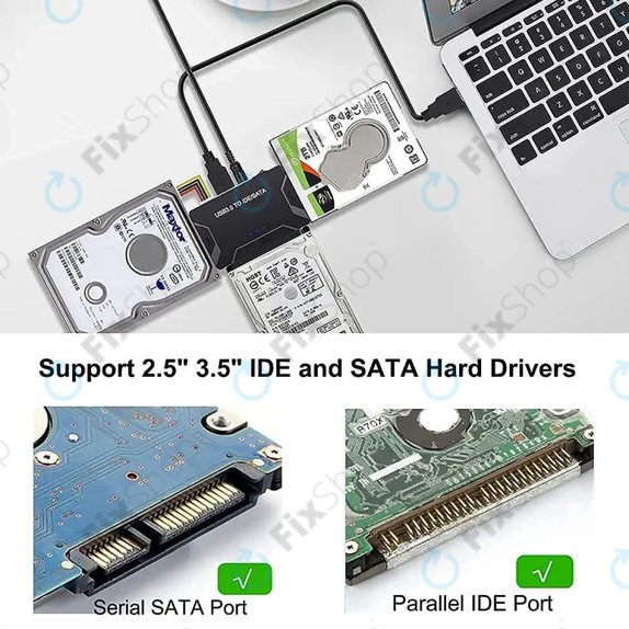 USB 3.0–SATA / IDE adapter 2.5", 3.5" HDD/SSD és optikai meghajtókhoz