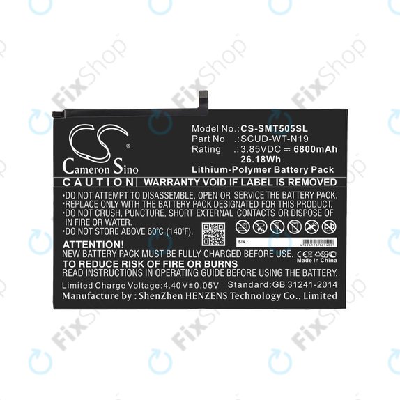 Akkumulátor Samsung Galaxy Tab A7, 6800mAh, Li-Pol, 3.85V, SCUD-WT-N19, HQ