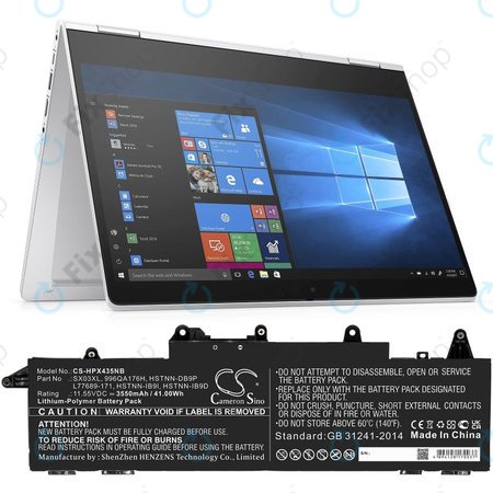 Akkumulátor HP ProBook x360 435 G7, 3550mAh, Li-Pol, 11.55V, SX03XL, HQ