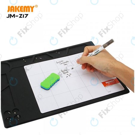 Jakemy JM-Z17 - ESD Hőálló Szilikon Alátét - 36 x 26cm + Mágneses Alátét
