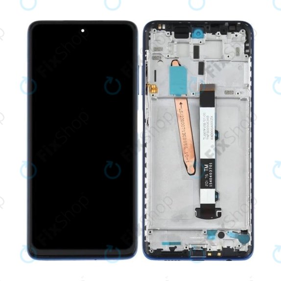 Xiaomi Poco X3 NFC - LCD Kijelző + Érintőüveg + Keret (Cobalt Blue) TFT